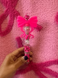Neon Pink Jellyfish Bow Heart Rhinestone Pen