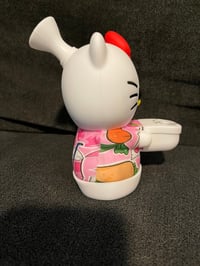 Image 10 of 5.75'' High Cat Silicone Bubbler - Pink/Red