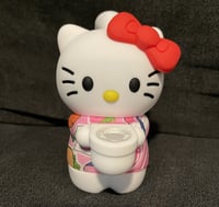 Image 2 of 5.75'' High Cat Silicone Bubbler - Pink/Red