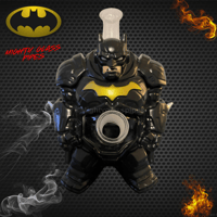 Image 6 of Dark Knight Glass Water-Pipe - 8"
