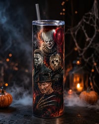 Image 4 of Halloween Horror Movie 20 oz Skinny Tumbler Collection