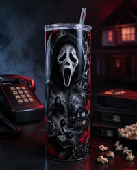 Image 1 of Halloween Horror Movie 20 oz Skinny Tumbler Collection