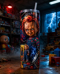 Image 2 of Halloween Horror Movie 20 oz Skinny Tumbler Collection