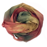Image 2 of 5YD ARBOR Hand Dyed Recycled Sari Silk Ribbon by Color Kissed Silk & Lazy Hound Designs