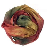 Image 3 of 5YD ARBOR Hand Dyed Recycled Sari Silk Ribbon by Color Kissed Silk & Lazy Hound Designs