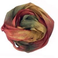 Image 4 of 5YD ARBOR Hand Dyed Recycled Sari Silk Ribbon by Color Kissed Silk & Lazy Hound Designs