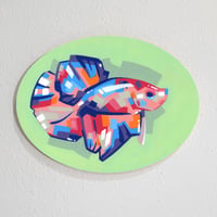 Image 1 of Pink Blue Betta - Original Painting