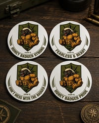 Image 1 of Honey Badgers Coaster Set