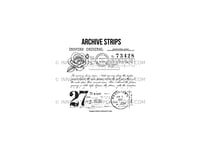 Archive Strips – 5-Piece Vintage Collage Red Rubber Stamp Set