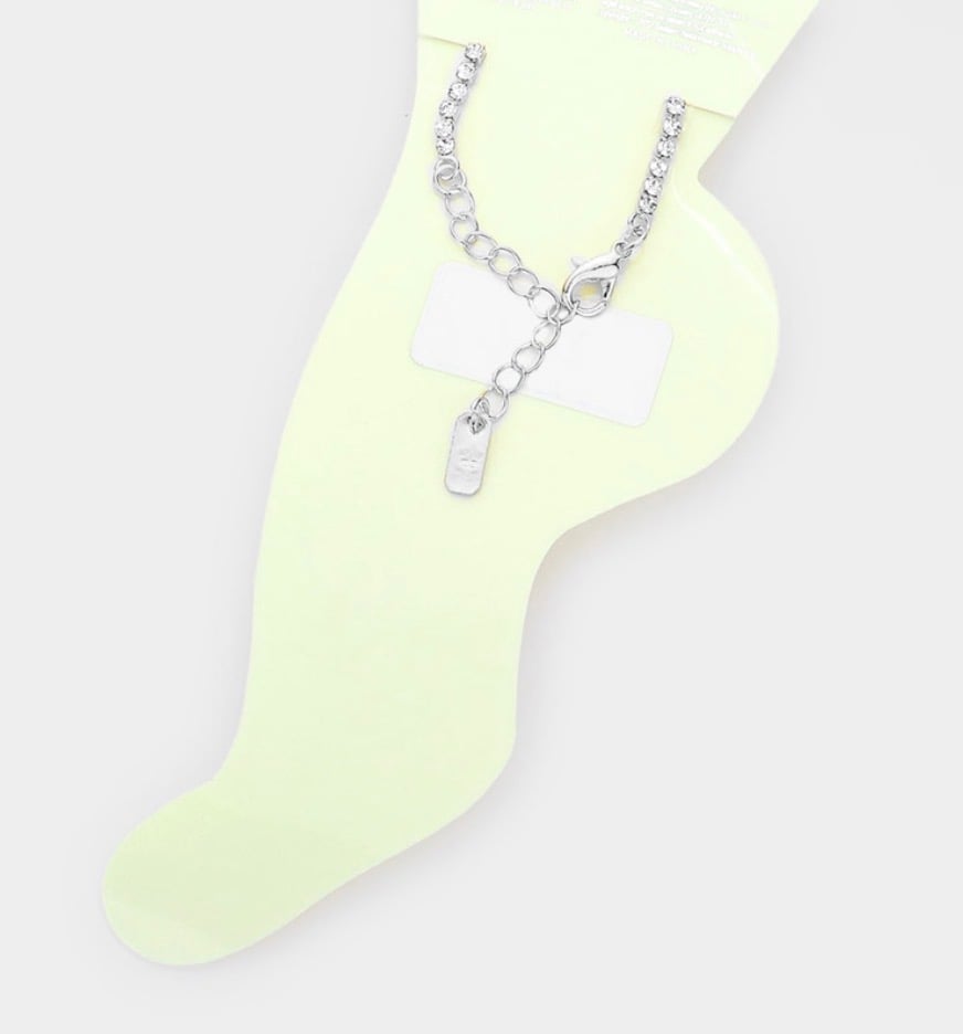 Image of DROP STONE RED ANKLE BRACELET 