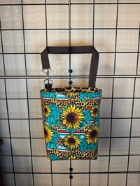 Sunflower Turquoise Car Trash Bag CTB041