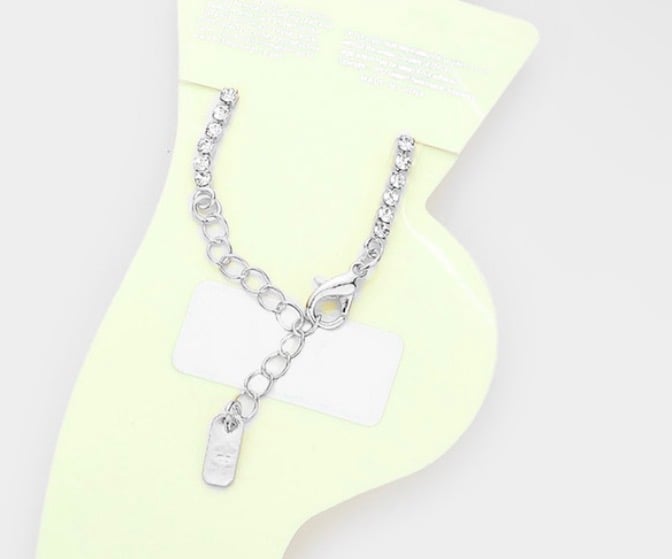 Image of DROP STONE MULTI GOLD ANKLET 