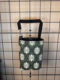 Green & Black Tapestry Car Trash Bag  CTB049