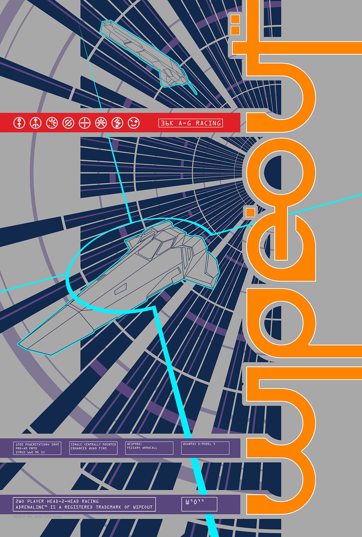 "36K A-G RACING"- WipeOut 24" x 36" AP