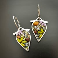Image 1 of Succulent Garden Leaf Earrings 