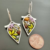 Image 2 of Succulent Garden Leaf Earrings 