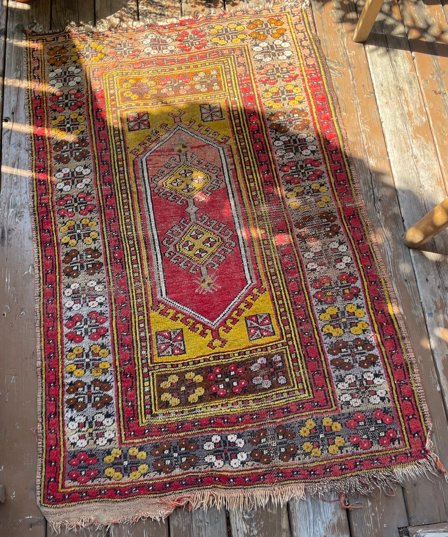 Image of Antique Hand Knotted Rug 