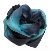 Image 1 of 5YD  BLUE MOON  Hand Dyed Recycled Sari Silk Ribbon by Color Kissed Silk & Lazy Hound...