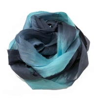 Image 5 of 5YD  BLUE MOON  Hand Dyed Recycled Sari Silk Ribbon by Color Kissed Silk & Lazy Hound...