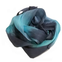 Image 6 of 5YD  BLUE MOON  Hand Dyed Recycled Sari Silk Ribbon by Color Kissed Silk & Lazy Hound...