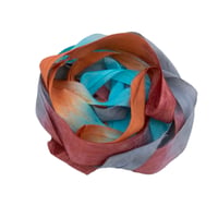 Image 4 of 5YD  CIRCUS  Hand Dyed Recycled Sari Silk Ribbon by Color Kissed Silk & Lazy Hound...