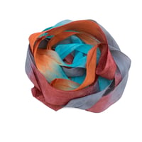 Image 5 of 5YD  CIRCUS  Hand Dyed Recycled Sari Silk Ribbon by Color Kissed Silk & Lazy Hound...