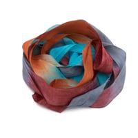 Image 6 of 5YD  CIRCUS  Hand Dyed Recycled Sari Silk Ribbon by Color Kissed Silk & Lazy Hound...