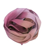 Image 1 of 5YRD.  ANTIQUE Hand Dyed Recycled Sari Silk Ribbon by Color Kissed Silk & Lazy Hound...