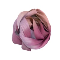 Image 3 of 5YRD.  ANTIQUE Hand Dyed Recycled Sari Silk Ribbon by Color Kissed Silk & Lazy Hound...