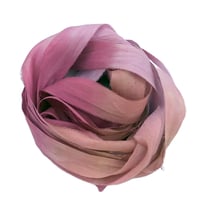 Image 5 of 5YRD.  ANTIQUE Hand Dyed Recycled Sari Silk Ribbon by Color Kissed Silk & Lazy Hound...