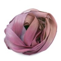 Image 6 of 5YRD.  ANTIQUE Hand Dyed Recycled Sari Silk Ribbon by Color Kissed Silk & Lazy Hound...