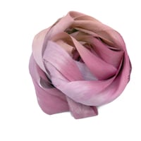 Image 9 of 5YRD.  ANTIQUE Hand Dyed Recycled Sari Silk Ribbon by Color Kissed Silk & Lazy Hound...