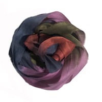 Image 4 of   5YRD.  WOOD GLOW  Hand Dyed Recycled Sari Silk Ribbon by Color Kissed Silk ...