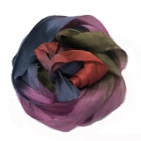 Image 1 of   5YRD.  WOOD GLOW  Hand Dyed Recycled Sari Silk Ribbon by Color Kissed Silk ...