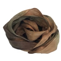 Image 3 of 5YRD.   VIPER  Hand Dyed Recycled Sari Silk Ribbon by Color Kissed Silk ...