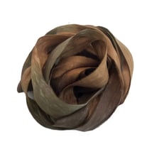 Image 1 of 5YRD.   VIPER  Hand Dyed Recycled Sari Silk Ribbon by Color Kissed Silk ...