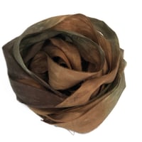 Image 4 of 5YRD.   VIPER  Hand Dyed Recycled Sari Silk Ribbon by Color Kissed Silk ...