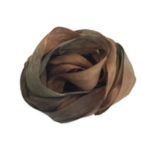 Image 5 of 5YRD.   VIPER  Hand Dyed Recycled Sari Silk Ribbon by Color Kissed Silk ...