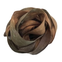 Image 6 of 5YRD.   VIPER  Hand Dyed Recycled Sari Silk Ribbon by Color Kissed Silk ...
