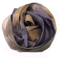 Image 3 of 5YRD.  HICKORY   Hand Dyed Recycled Sari Silk Ribbon by Color Kissed Silk ...