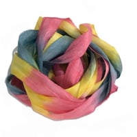Image 1 of  5YRD.  HYPNOTIC   Hand Dyed Recycled Sari Silk Ribbon by Color Kissed Silk ...