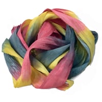 Image 3 of  5YRD.  HYPNOTIC   Hand Dyed Recycled Sari Silk Ribbon by Color Kissed Silk ...