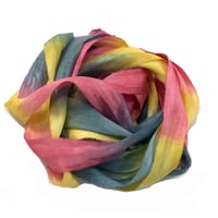 Image 4 of  5YRD.  HYPNOTIC   Hand Dyed Recycled Sari Silk Ribbon by Color Kissed Silk ...