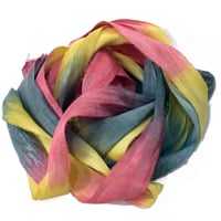 Image 7 of  5YRD.  HYPNOTIC   Hand Dyed Recycled Sari Silk Ribbon by Color Kissed Silk ...
