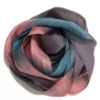 Image 4 of 5YRD.   SERENITY   Hand Dyed Recycled Sari Silk Ribbon by Color Kissed Silk ...