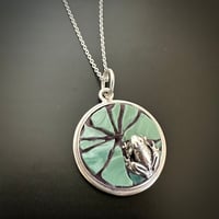 Image 2 of Lily Pad with Frog Pendant