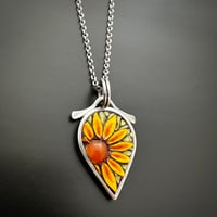 Image 2 of Sunflower Leaf with Carnelian
