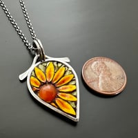 Image 3 of Sunflower Leaf with Carnelian
