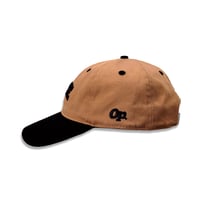 Image 2 of VARSITY DAD HAT - COFFEE/BLK