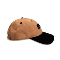 Image 3 of VARSITY DAD HAT - COFFEE/BLK